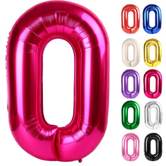 IWERP hot pink 0 balloon, 40-inch centerpiece for memorable birthday photos.