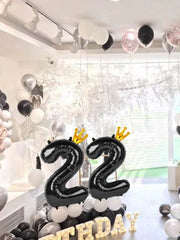 IWERP Large 40-inch number balloon enhances photos and party decor.