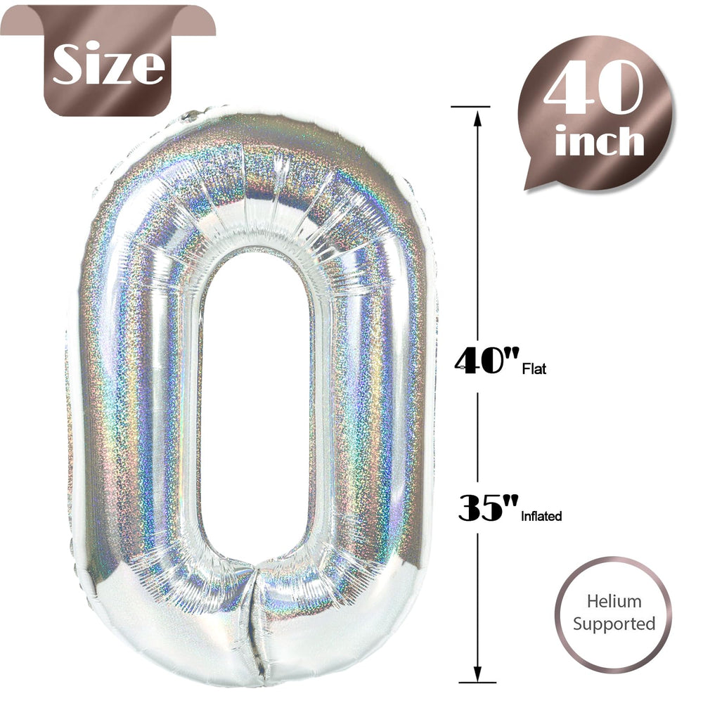 IWERP Laser Silver 30th birthday balloon anchors stylish decor