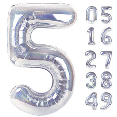 IWERP Laser Silver 40-inch 5 Balloon for a striking photo backdrop.
