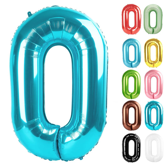 IWERP light-blue 0-balloon 40-inch for stunning birthday photos and easy decor