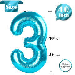 IWERP light blue 40-inch floating balloons for helium display and novelty.