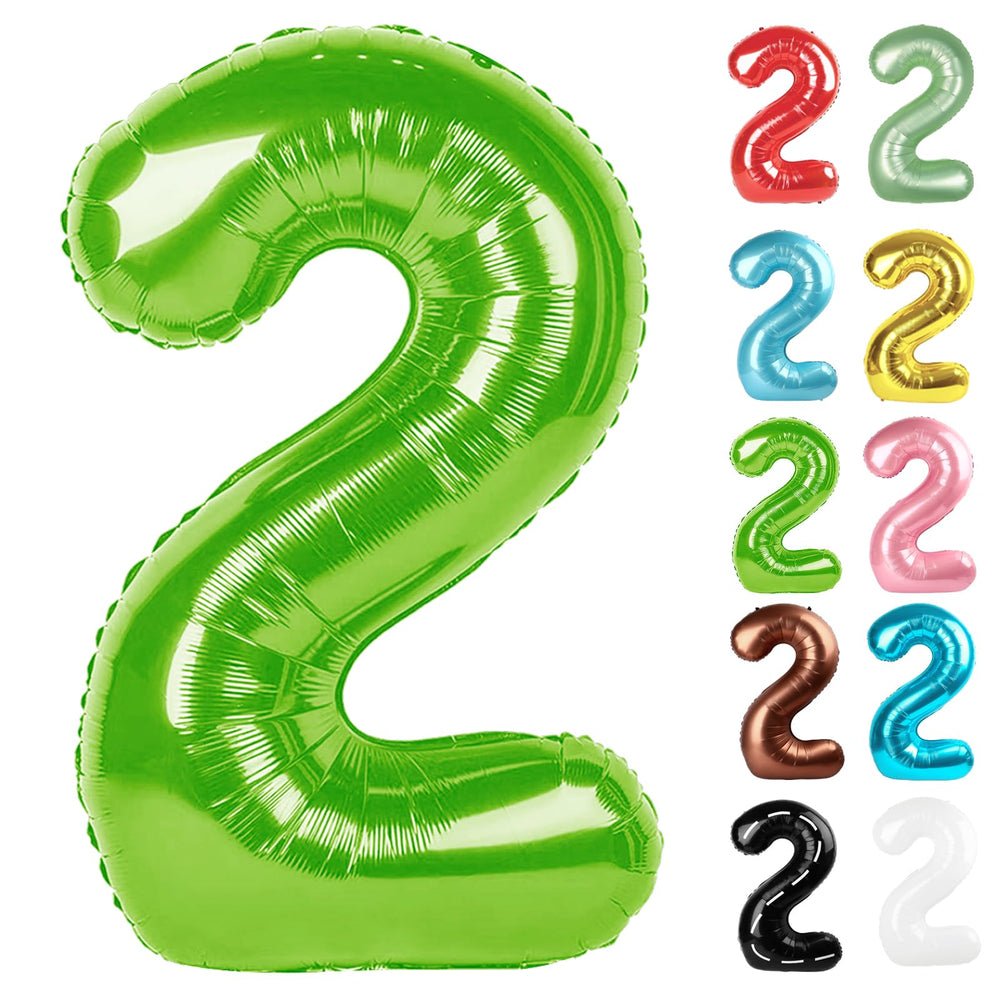 IWERP light green 40-inch number 2 balloon creates a vibrant photo backdrop.