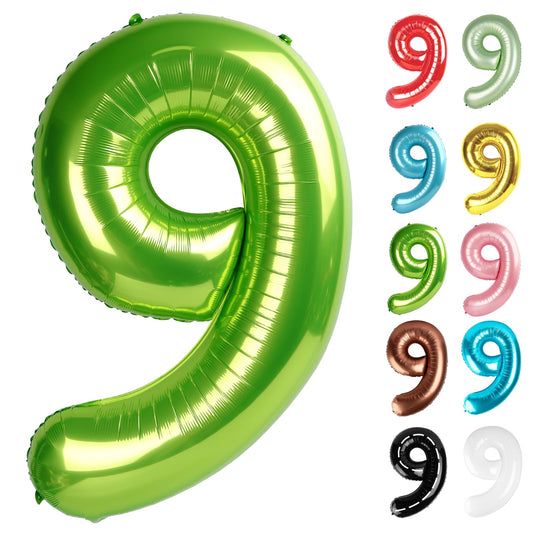 IWERP light-green 9 balloon 40 inch creates a bold birthday photo backdrop.