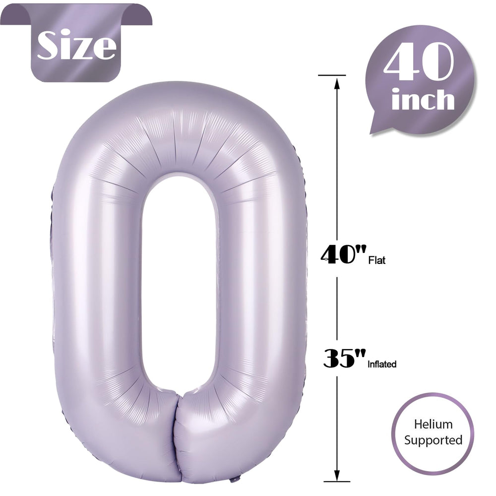 IWERP Lilac entrance decor with number balloon for elegant party setup
