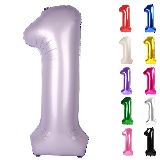 IWERP Lilac Number 1 balloon 40-inch ideal for striking first birthday photos