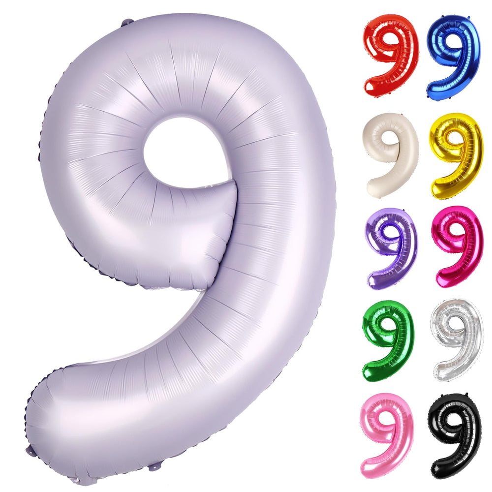 IWERP Lilac Number 9 Balloon 40-Inch creates a bold photo backdrop.