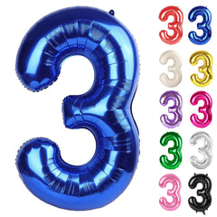 IWERP Metallic Blue 3 balloon front view 40-inch enhances photo backdrops.