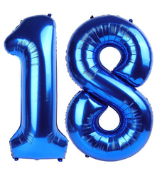 IWERP navy-blue 18-number balloon 40-inch creates a bold photo backdrop.