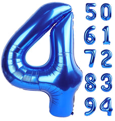 IWERP navy blue 4-balloon 40 inch creates a bold birthday backdrop.