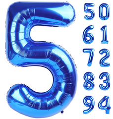 IWERP navy-blue 40-inch number balloon with 5 for standout birthday photos.