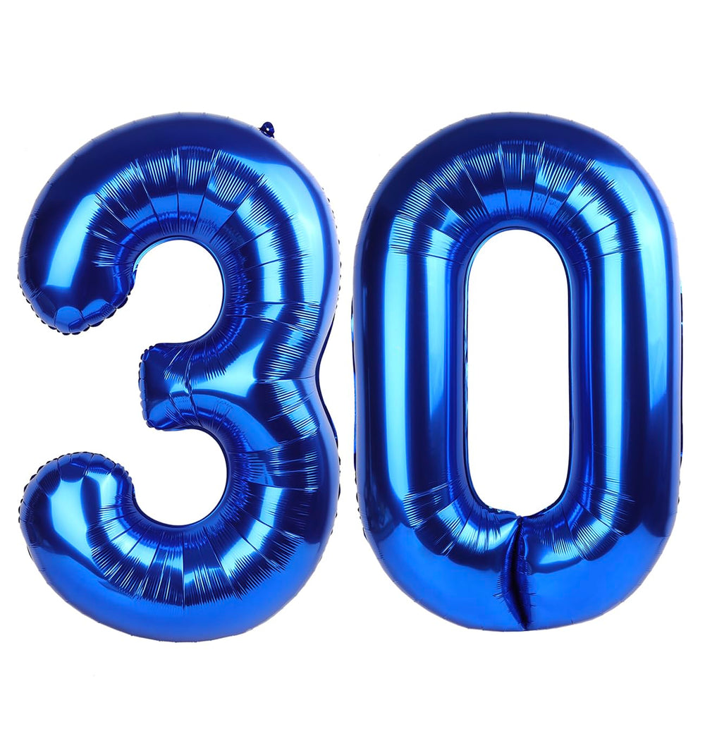 IWERP Navy Blue 30 Balloon 40 inch creates a bold birthday photo backdrop