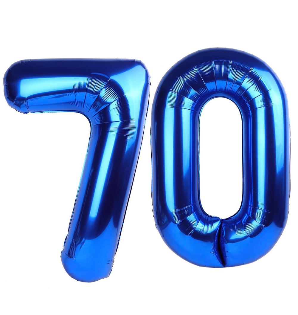IWERP navy blue 70-number balloon ideal photo backdrop.