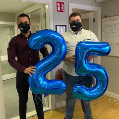 IWERP navy blue number balloon for memorable party moments.