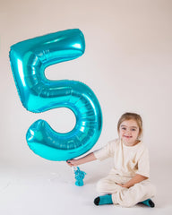 IWERP blue number balloon 6th, reusable decoration that saves setup time.