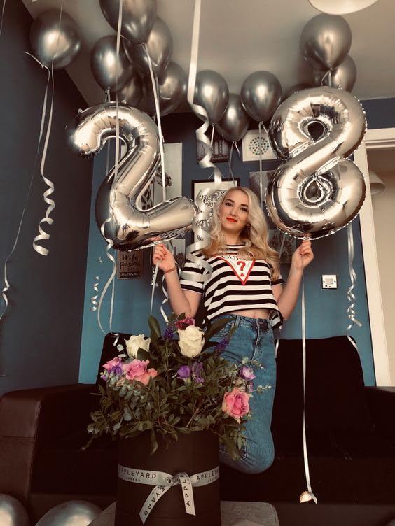 IWERP party prop balloon silver 8 for versatile displays.