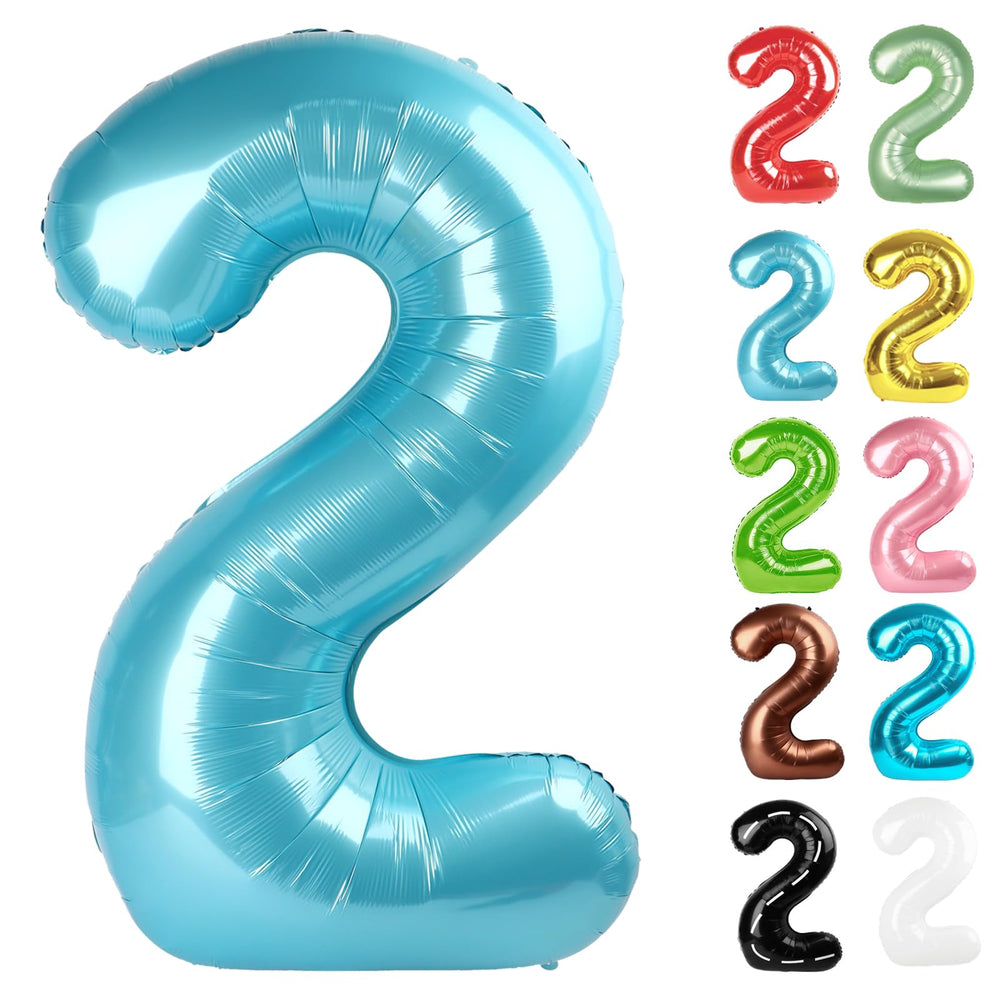 IWERP Pearlescent Blue 40-inch balloon for memorable second birthday photos