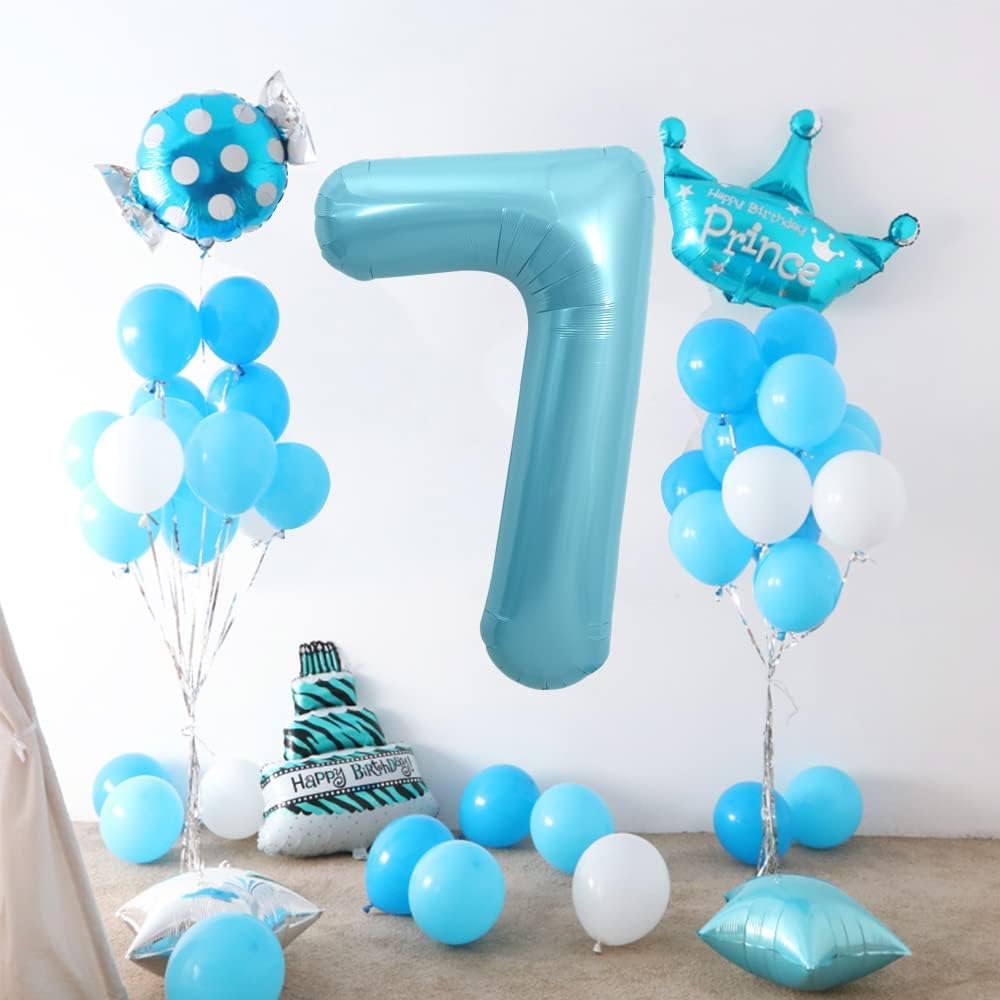 IWERP pearlescent blue ornate finish balloon adds luxe touch