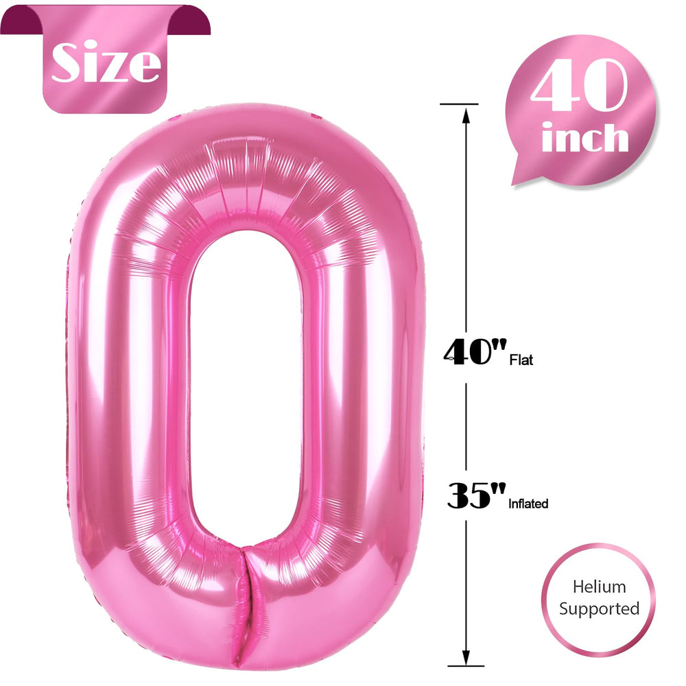 IWERP pink number 0 balloon photo prop for memories at events.