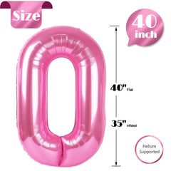 IWERP pink number 0 balloon photo prop for memories at events.