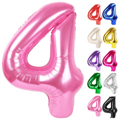 IWERP pink number 4 balloon 40-inch backdrop accessory for birthdays