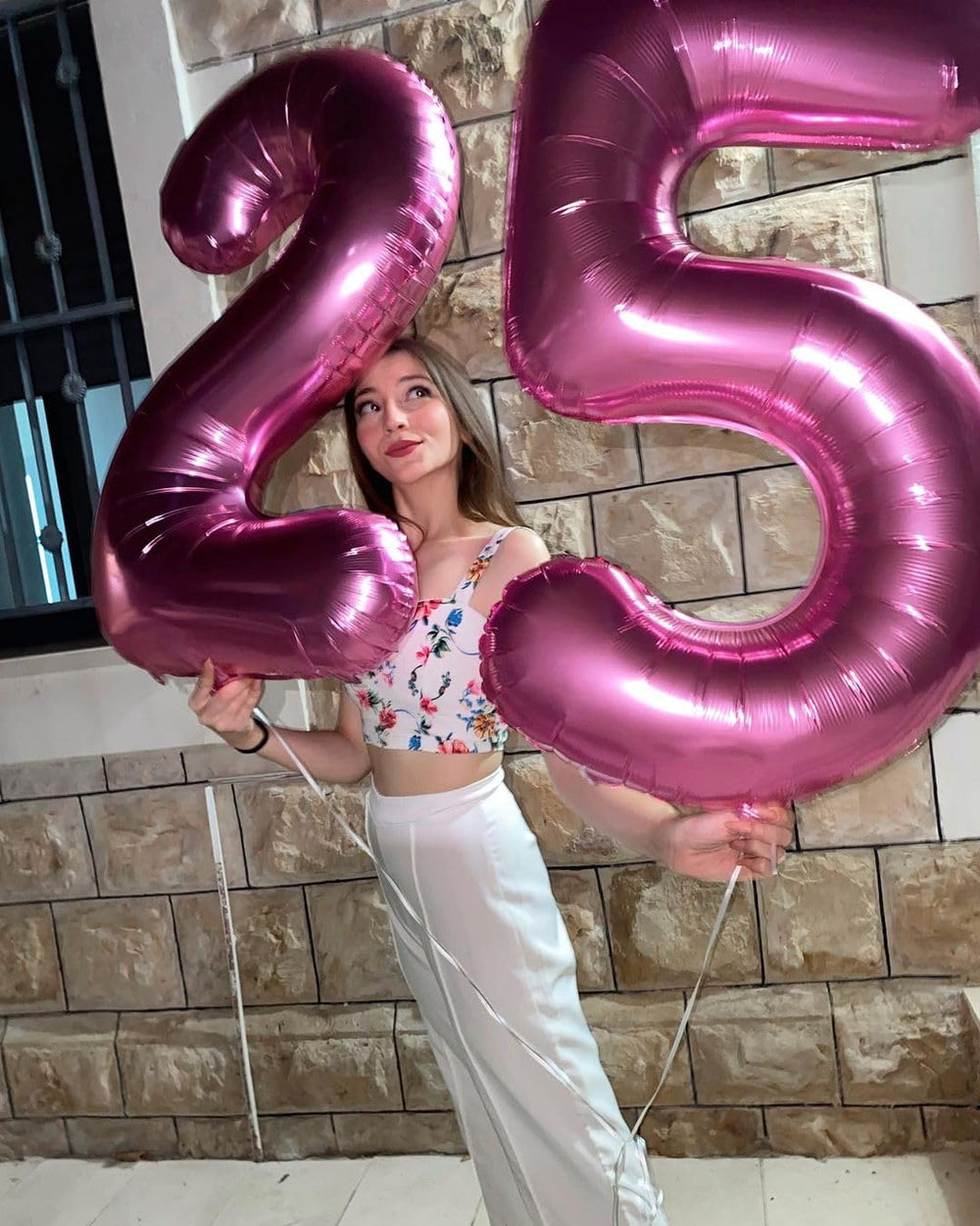 IWERP pink number 4 balloon self-sealing valve for quick inflation