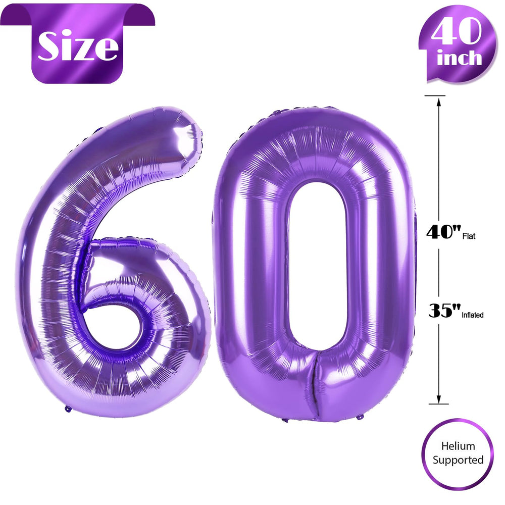 IWERP purple birthday decor balloon serves as a photo prop