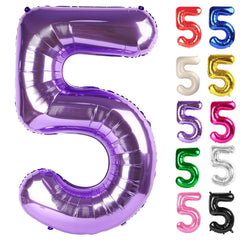 IWERP Purple Number 5 balloon 40 inch creates a bold photo backdrop for parties