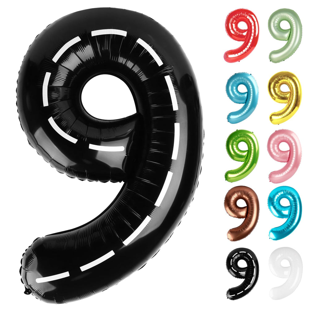 IWERP Race Car 9-balloon 40-inch front view enhances a bold party backdrop