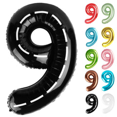 IWERP Race Car 9-balloon 40-inch front view enhances a bold party backdrop