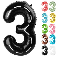 IWERP race car number 3 balloon 40-inch creates a bold photo backdrop for parties.