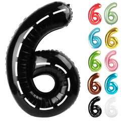 IWERP Race Car Number 6 Balloon 40-Inch, ideal centerpiece for photos.