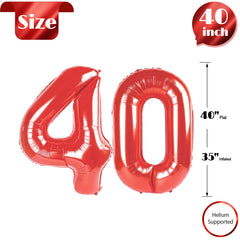 IWERP red 40-inch balloon perfect centerpiece accent for celebrations
