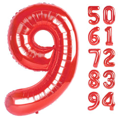 IWERP Red 9 balloon, 40-inch, ideal photo backdrop.