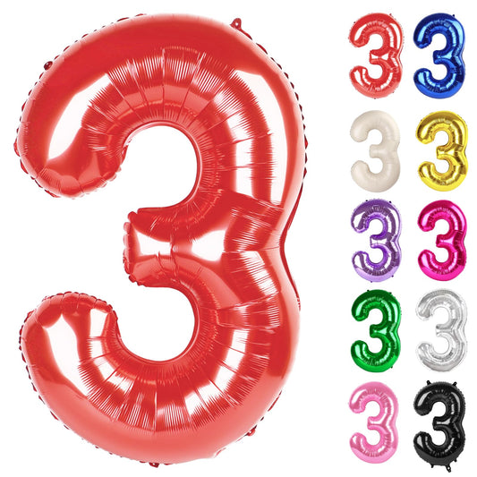 IWERP Red 3 Balloon 40-inch focal point for photos at a birthday party