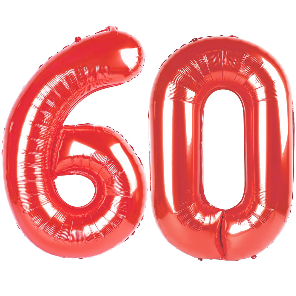 IWERP red 60 number balloon 40 inch for a striking photo backdrop.