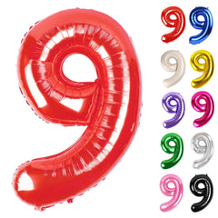IWERP red number 9 balloon 40 inch shines as a bold photo backdrop.