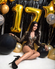 IWERP reusable gold number 7 balloon enhances long-lasting party ambience