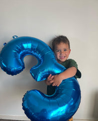 IWERP reusable metallic blue balloon for easy post-party storage.