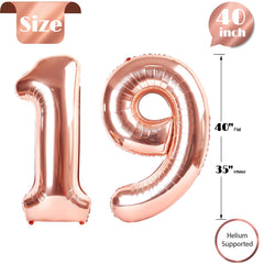 IWERP Rose Gold 19th birthday setup enhances party ambiance.