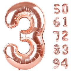 IWERP Rose Gold 3 Balloon 40-inch creates a striking backdrop for photos.