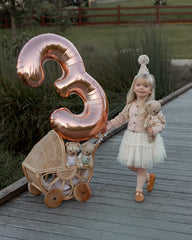 IWERP Rose Gold 3 Balloon Provides a luxurious focal point for celebrations.