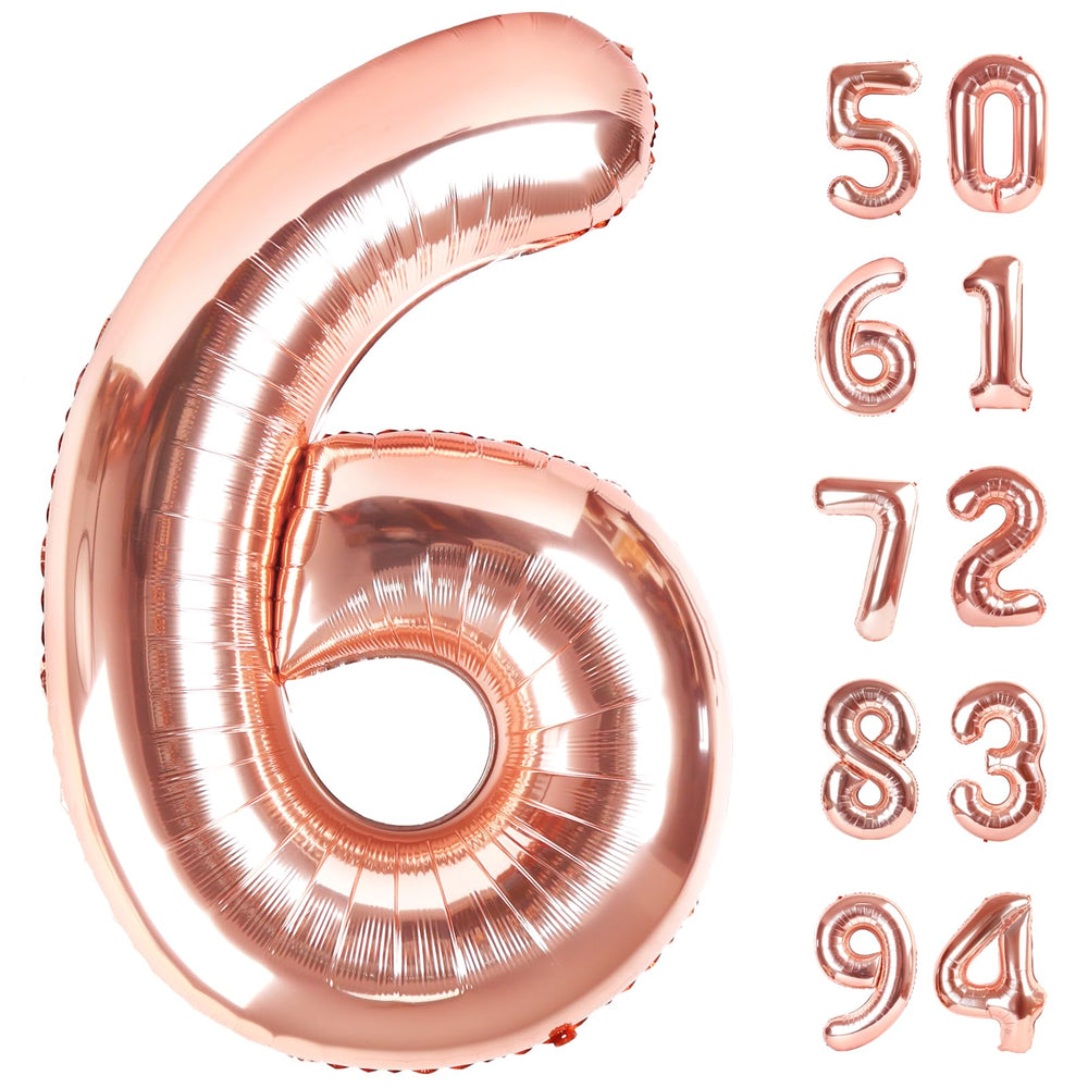 IWERP Rose Gold 6 Balloon 40 inch serves as a stunning photo backdrop.