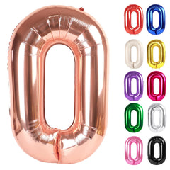 IWERP rose gold 0 balloon 40-inch creates a striking birthday centerpiece.