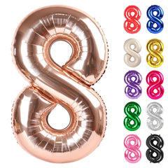 IWERP Rose Gold Number 8 Balloon 40 Inch adds a focal point for photos.