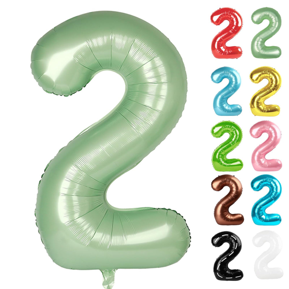 IWERP Sage Green 2 Balloon 40 inch full display used as a photo backdrop.