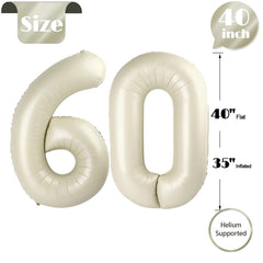IWERP self-sealing cream birthday balloons simplify inflation and storage.