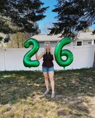 IWERP Self-sealing green number balloon for quick, reusable party decorating.