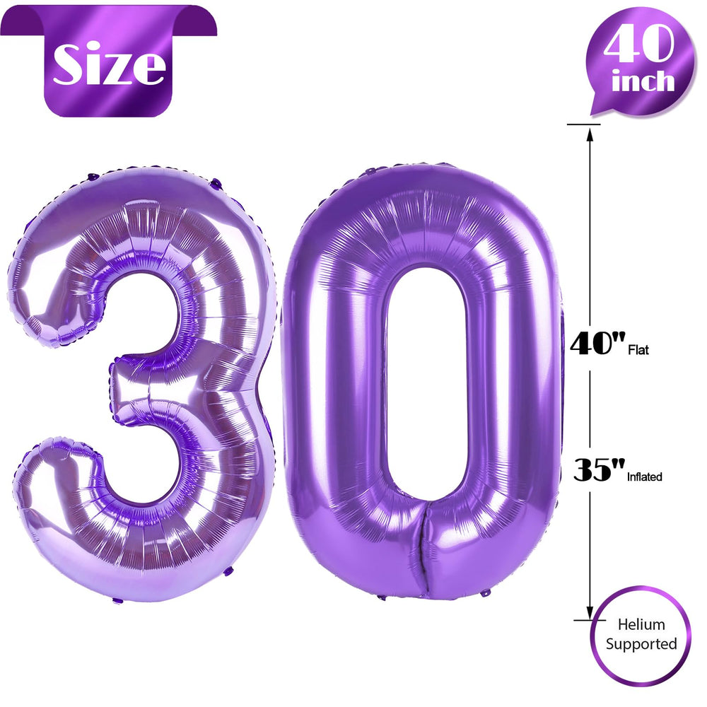 IWERP self-sealing 30-number balloon in foil, quick setup for hassle-free decorations.