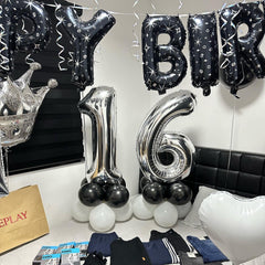 IWERP Shimmering silver balloon catches light for luxurious party ambiance